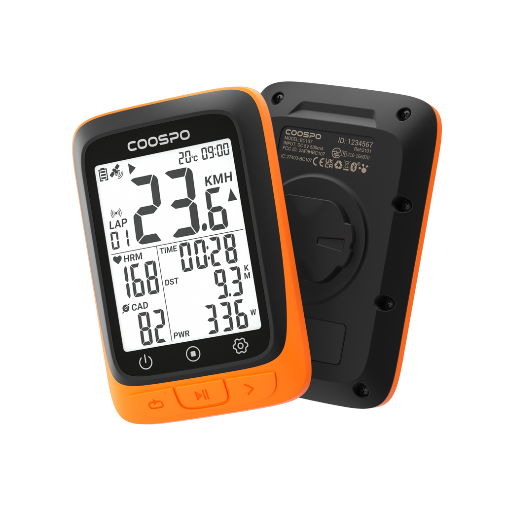 COOSPO GPS inalámbrico para computadora de bicicleta, computadora de  ciclismo, rastreador de bicicleta con Bluetooth/ANT+, velocímetro GPS  impermeable