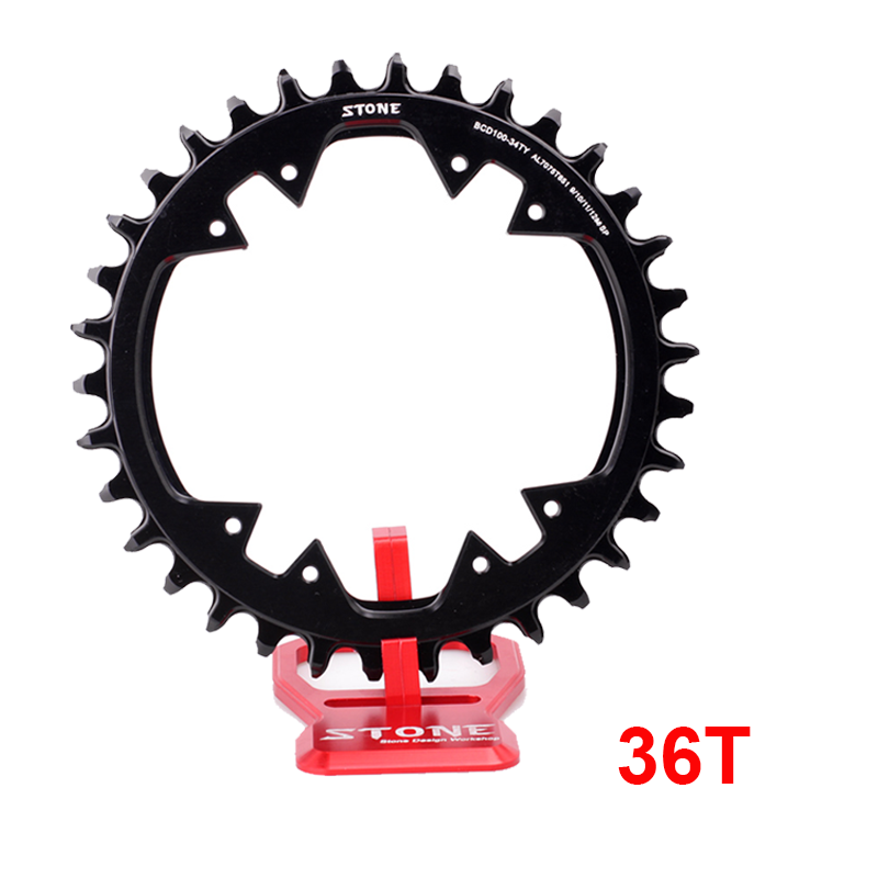 STONE - Plato Redondo para bicicleta monoplato 100 BCD Shimano MTB SLX M7100 XT M8100